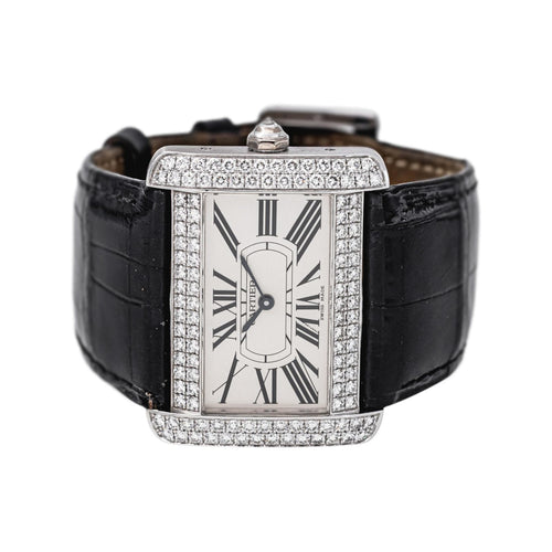 Montre Cartier Tank Divan - Montre en or blanc et diamants 58 Facettes 5707101CN