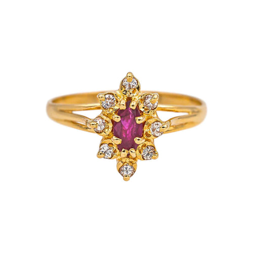 Bague 50 Bague Pompadour en or jaune, rubis et diamants 58 Facettes 5693503CN