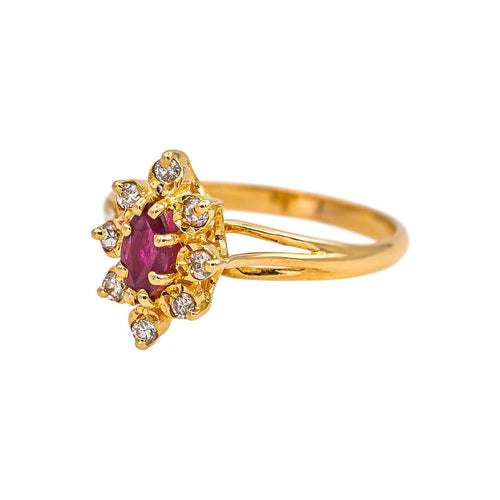 Bague 50 Bague Pompadour en or jaune, rubis et diamants 58 Facettes 5693503CN