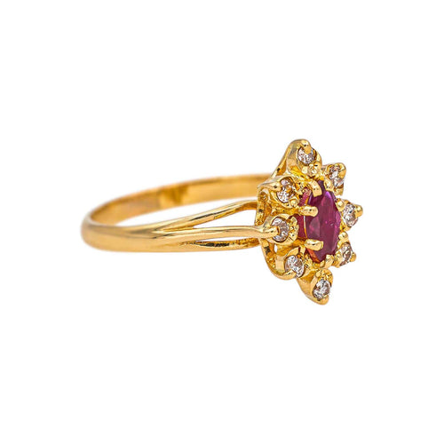 Bague 50 Bague Pompadour en or jaune, rubis et diamants 58 Facettes 5693503CN