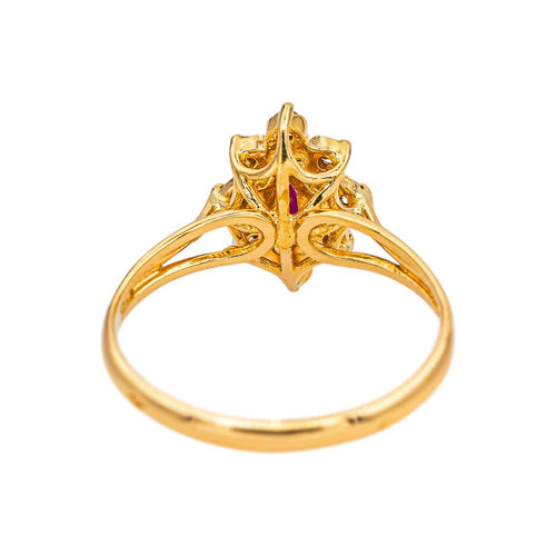 Bague 50 Bague Pompadour en or jaune, rubis et diamants 58 Facettes 5693503CN