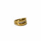Bague 58 Bague double jonc bombée en or jaune et diamants 58 Facettes REF24026-190