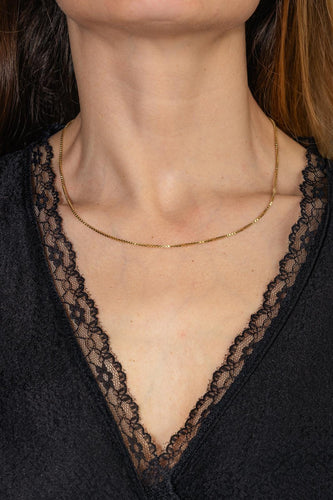 Collier Collier maille vénitienne en or jaune et blanc 58 Facettes 5774116CN
