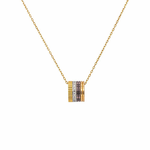 Collier Boucheron Quatre - Collier en ors jaune, blanc et rose et diamants 58 Facettes 5785953RV