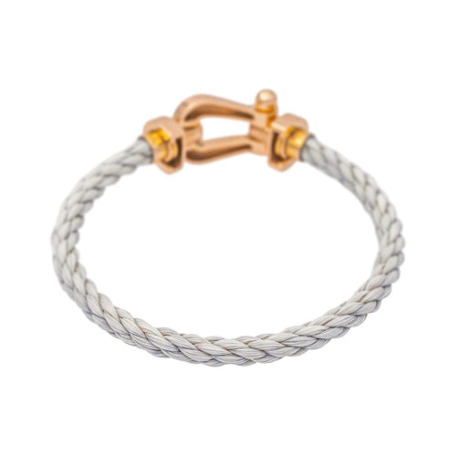 Bracelet Fred Force 10 - Bracelet en or rose et nylon blanc 58 Facettes 5757408RV