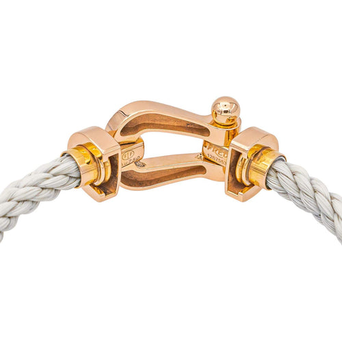 Bracelet Fred Force 10 - Bracelet en or rose et nylon blanc 58 Facettes 5757408RV