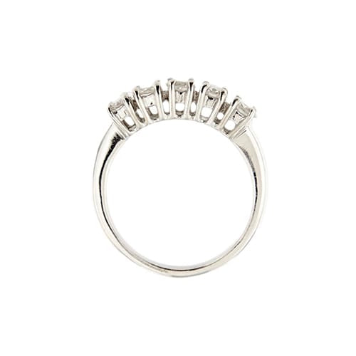 53 Bague rivière en or blanc et diamants 58 Facettes 36482