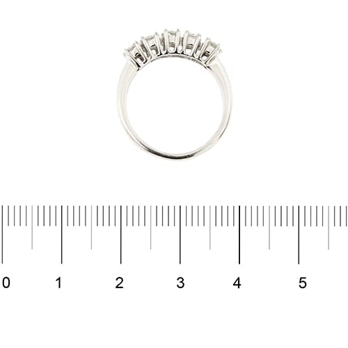 53 Bague rivière en or blanc et diamants 58 Facettes 36482