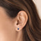 Boucles d'oreilles Single Tulip - Boucles d'oreilles en or blanc, saphirs et diamants 58 Facettes GER1015WG