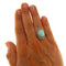 Bague 52 Bague en or jaune avec turquoise et diamants taille rose 58 Facettes G3966