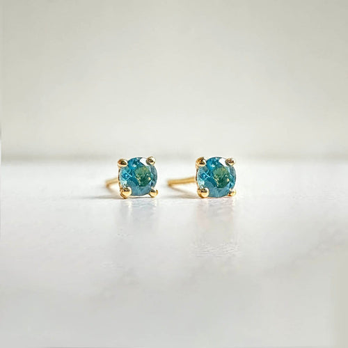 Boucles d'oreilles Single Tulip - Boucles d'oreilles en or 18K et tourmalines bleues 58 Facettes GER1335LB