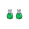 Boucles d'oreilles Single Tulip - Boucles d'oreilles en or blanc 18K, émeraudes et diamants 58 Facettes GER1337GN
