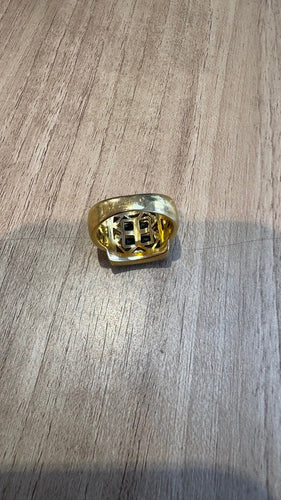 Bague 50 Bague en or jaune avec topazes et diamants 58 Facettes Bague 001