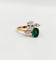 Bague 47 Bague toi et moi en or 18k, diamant, émeraude et diamants 58 Facettes A07434