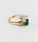 Bague 47 Bague toi et moi en or 18k, diamant, émeraude et diamants 58 Facettes A07434