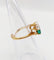 Bague 47 Bague toi et moi en or 18k, diamant, émeraude et diamants 58 Facettes A07434