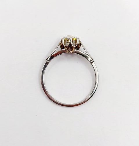 Bague 52 Bague solitaire Art déco en or blanc 18k et diamant 58 Facettes A07440