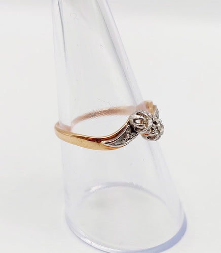 Bague 55 Bague toi et moi en or rose 18k et diamants 58 Facettes A07448