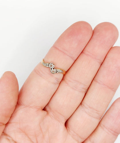 Bague 55 Bague toi et moi en or rose 18k et diamants 58 Facettes A07448
