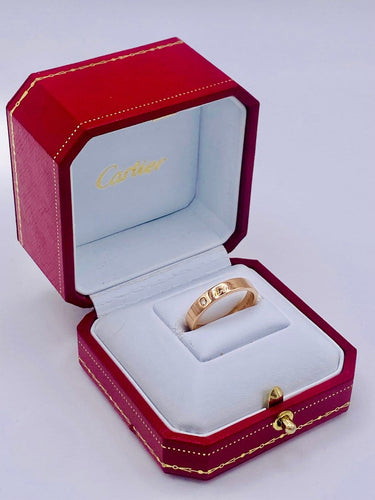 Bague 61 Cartier C - Alliance en or rose et diamant 58 Facettes 21687