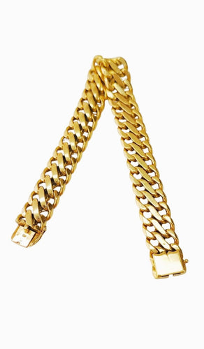Bracelet Bracelet maille américaine en or jaune 18K 58 Facettes Bra.Massif-2190