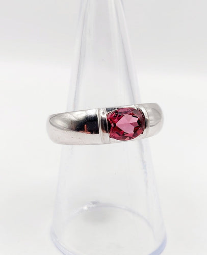 Bague 53 Chaumet Gioa - Bague jonc en or blanc et tourmaline rose 58 Facettes A07453