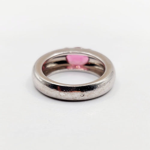 Bague 53 Chaumet Gioa - Bague jonc en or blanc et tourmaline rose 58 Facettes A07453