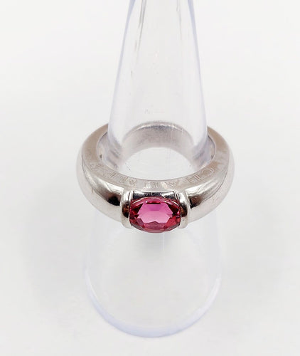 Bague 53 Chaumet Gioa - Bague jonc en or blanc et tourmaline rose 58 Facettes A07453