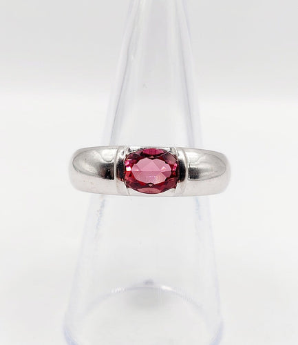 Bague 53 Chaumet Gioa - Bague jonc en or blanc et tourmaline rose 58 Facettes A07453