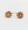 Boucles d'oreilles Dormeuses marguerite en or rose 18k et perles 58 Facettes A07454