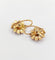 Boucles d'oreilles Dormeuses marguerite en or rose 18k et perles 58 Facettes A07454