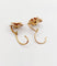 Boucles d'oreilles Dormeuses marguerite en or rose 18k et perles 58 Facettes A07454