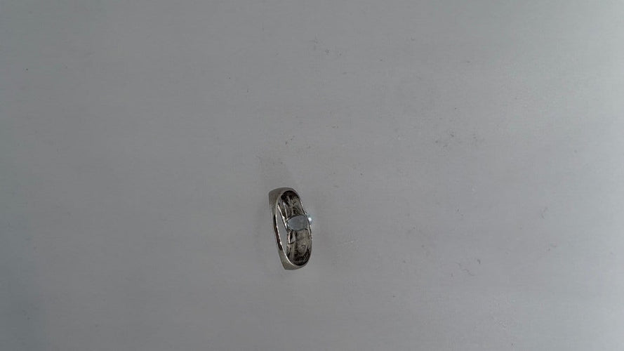 Bague 58 Bague en or blanc et aigue-marine 58 Facettes Bague 001