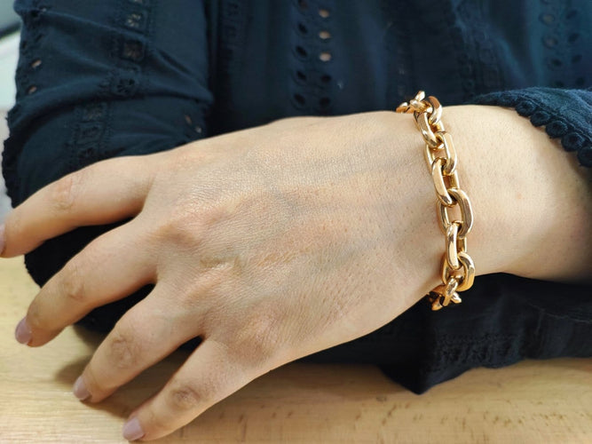 Bracelet Bracelet forçat en or massif 18K 58 Facettes Réf. : BRA.FORC.MASSIF.2240