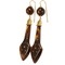 Boucles d'oreilles Boucles d'oreilles anciennes en écaille piquée d'or 14K 58 Facettes 7414