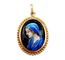 Pendentif Pendentif Art nouveau en or 18k avec plaque émaillée 58 Facettes A07464