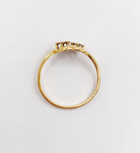 Bague 59 Bague toi et moi antique en or 18k et diamants taille rose 58 Facettes A07466