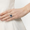 Bague 53 Marguerite - Bague en platine avec saphir et diamants 58 Facettes