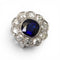 Bague 53 Marguerite - Bague en platine avec saphir et diamants 58 Facettes
