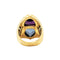 Bague 56 Bague Cœurs en or jaune, améthyste et topaze 58 Facettes 35754