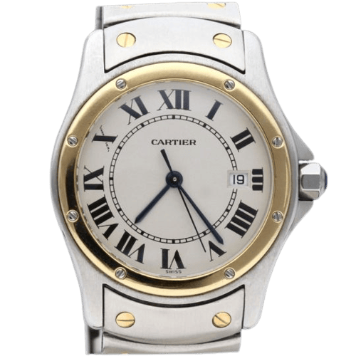 Montre Cartier Santos Galbée - Montre en or jaune et acier 58 Facettes MT44318