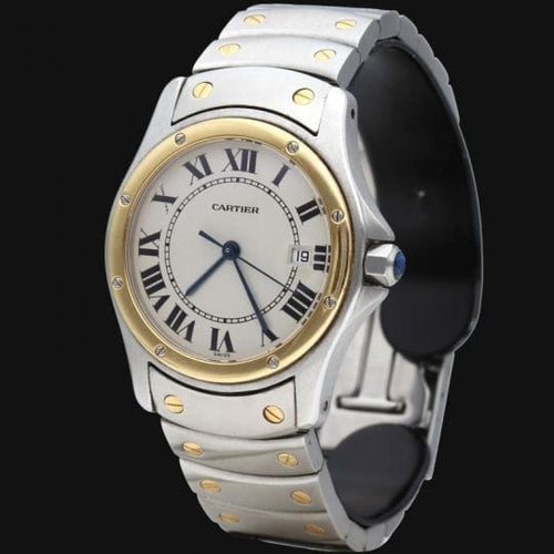 Montre Cartier Santos Galbée - Montre en or jaune et acier 58 Facettes MT44318