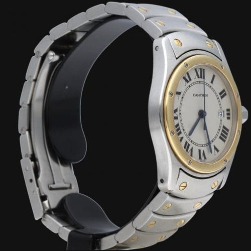 Montre Cartier Santos Galbée - Montre en or jaune et acier 58 Facettes MT44318