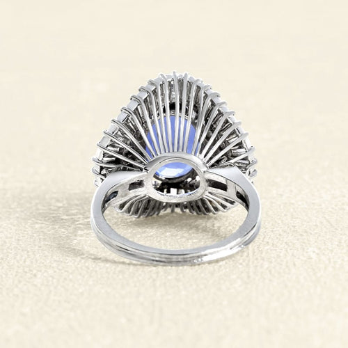 Bague 50 Bague en platine, saphir et diamants 58 Facettes OC-61100180