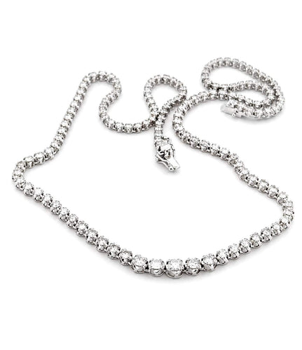 Collier Collier rivière en or blanc 18 carats et diamants naturels 58 Facettes Riv