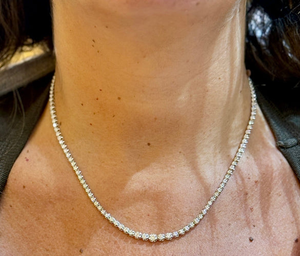 Collier Collier rivière en or blanc 18 carats et diamants naturels 58 Facettes Riv