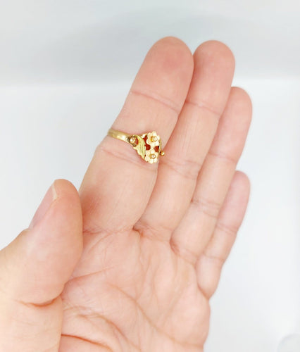 Bague 59 Bague Toi et Moi victorienne en or rose 18k 58 Facettes A07467