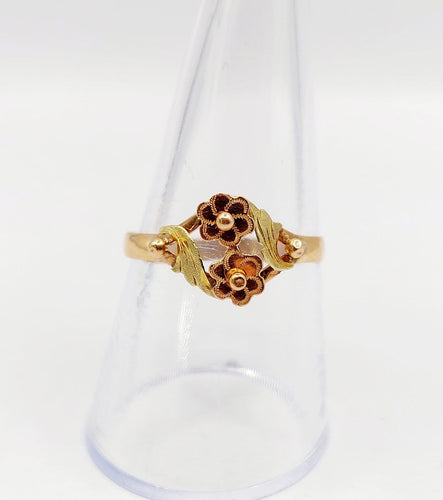 Bague 59 Bague Toi et Moi victorienne en or rose 18k 58 Facettes A07467