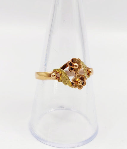 Bague 59 Bague Toi et Moi victorienne en or rose 18k 58 Facettes A07467