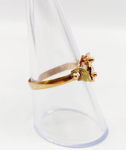 Bague 59 Bague Toi et Moi victorienne en or rose 18k 58 Facettes A07467